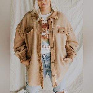 Free People Ruby Shacket in Canyon